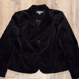 Koret Women's Elegant Black Velvet Blazer